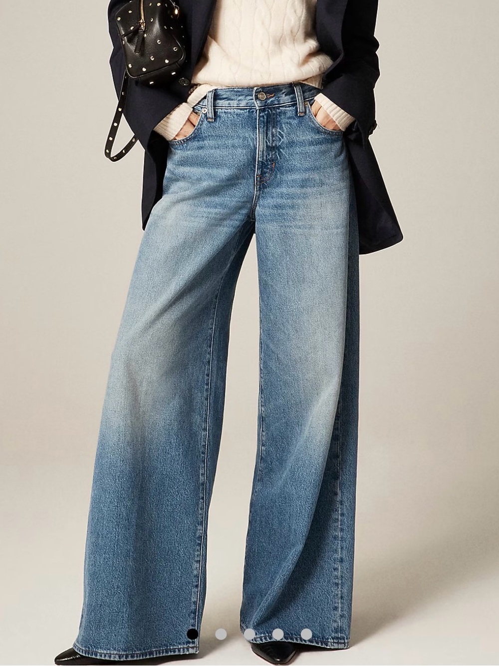J Crew Mid-Rise Super Wide Women’s Jeans in Bangkok Wash - Size 32